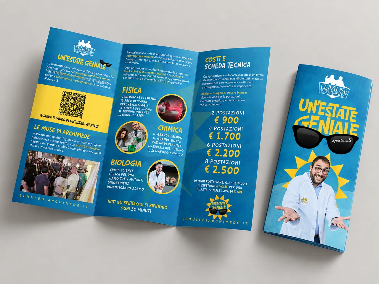 Le Muse di Archimede brochure mockup