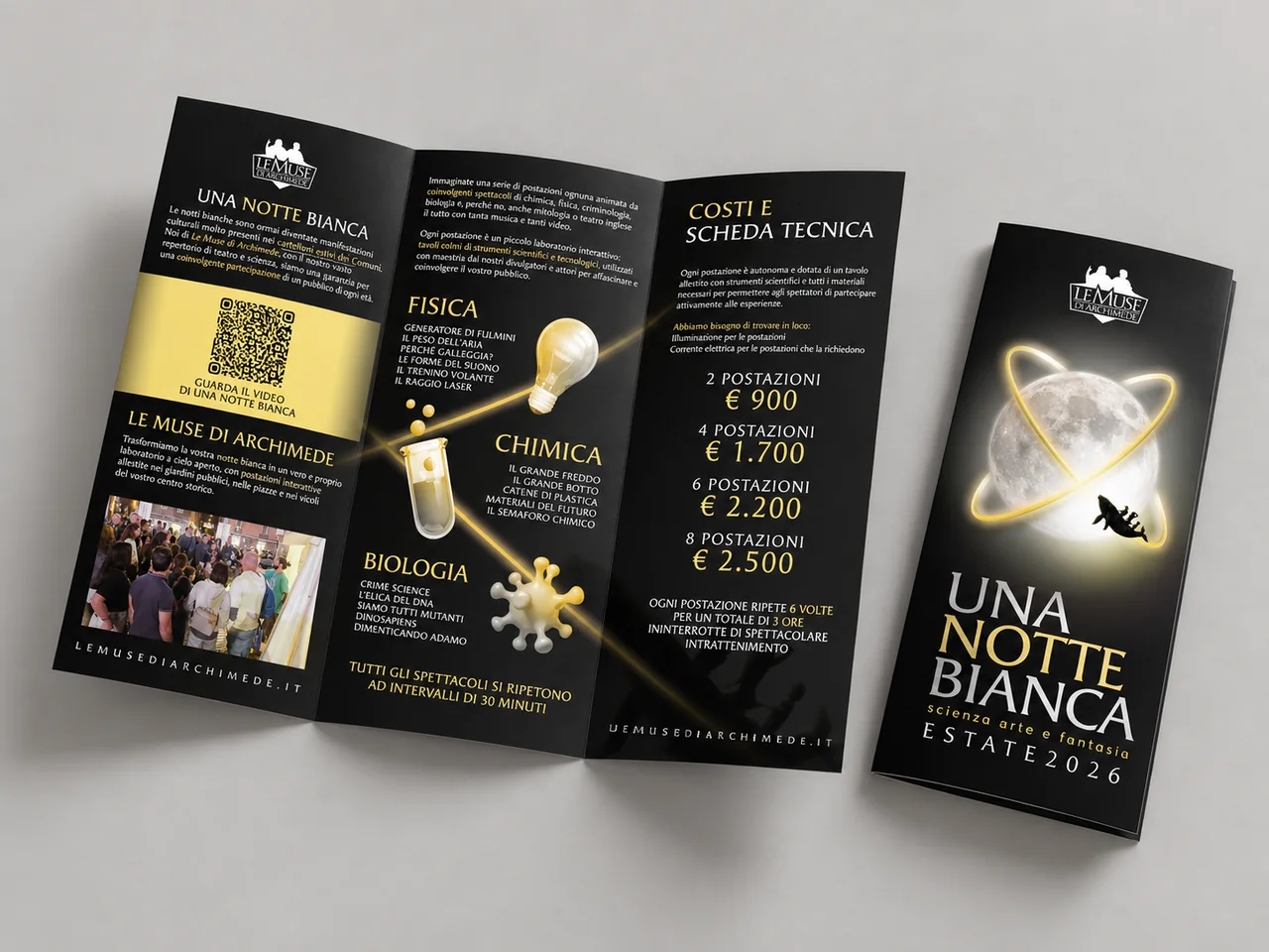 Le Muse di Archimede brochure mockup