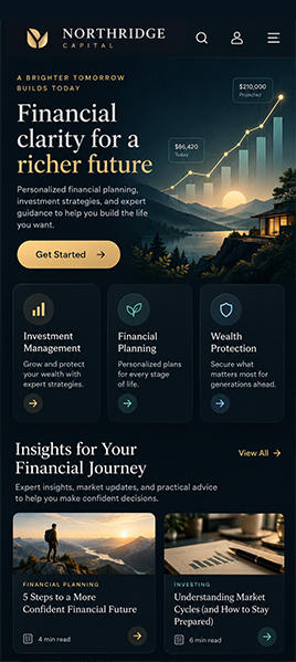 NorthRidge Capital mobile concept