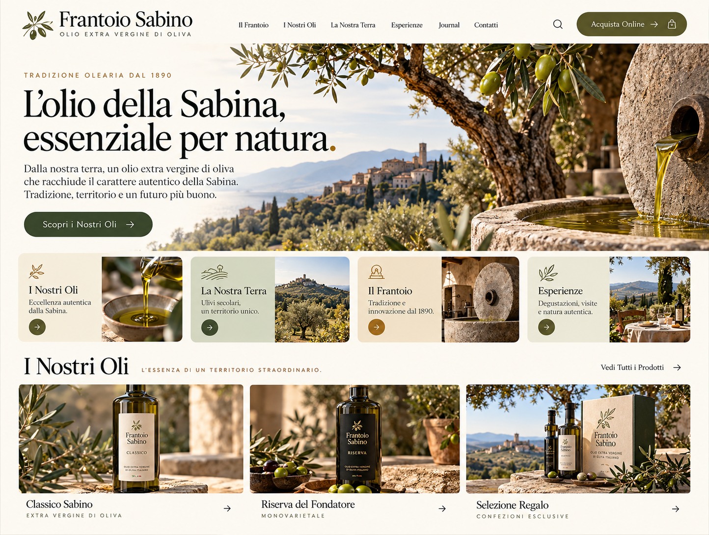 Frantoio Sabino desktop concept